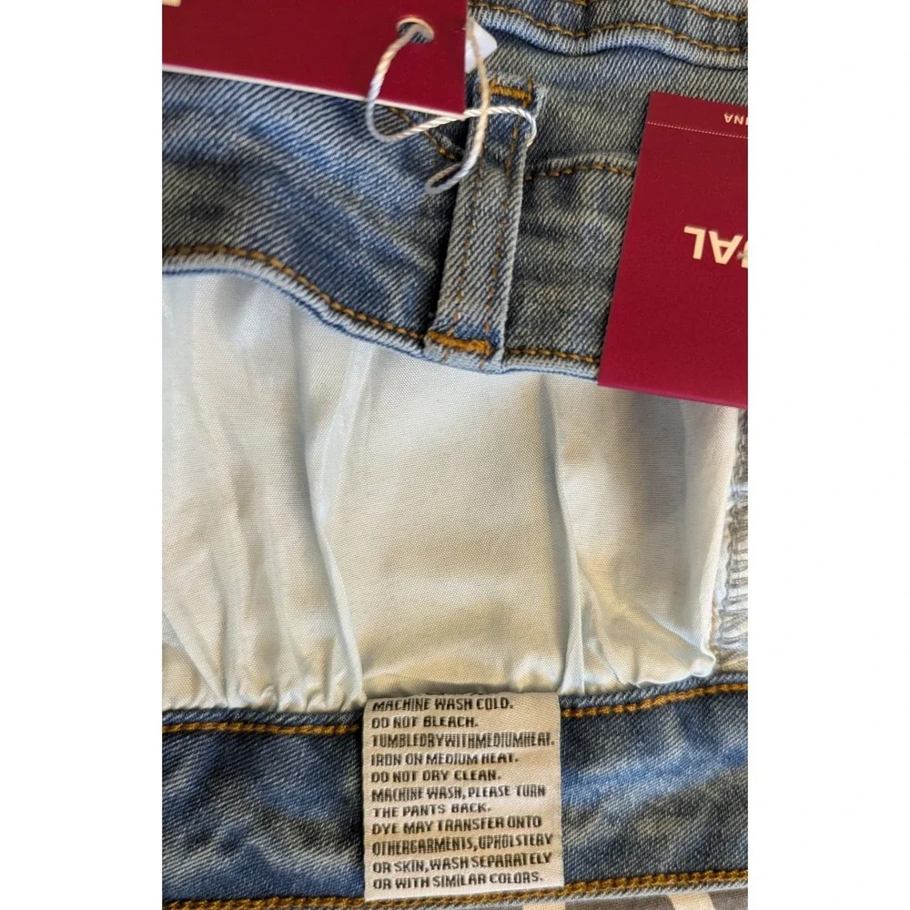 Womens Barrel Jeans 10 Festival High Rise Wide Leg Denim Raw Hem Stretch Cowgirl